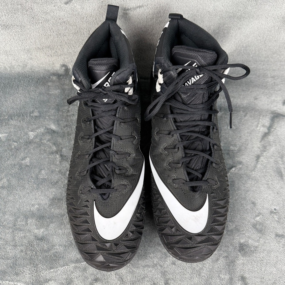 Nike Force Savage Pro TD New Football Cleats Black White Promo Sample Size‎ 14